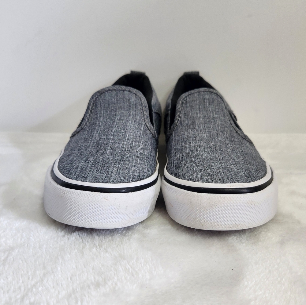 Vans Asher Heather Gray Classic Skate Canvas Slip On Sneaker Shoe Youth 12 - Picture 4 of 14